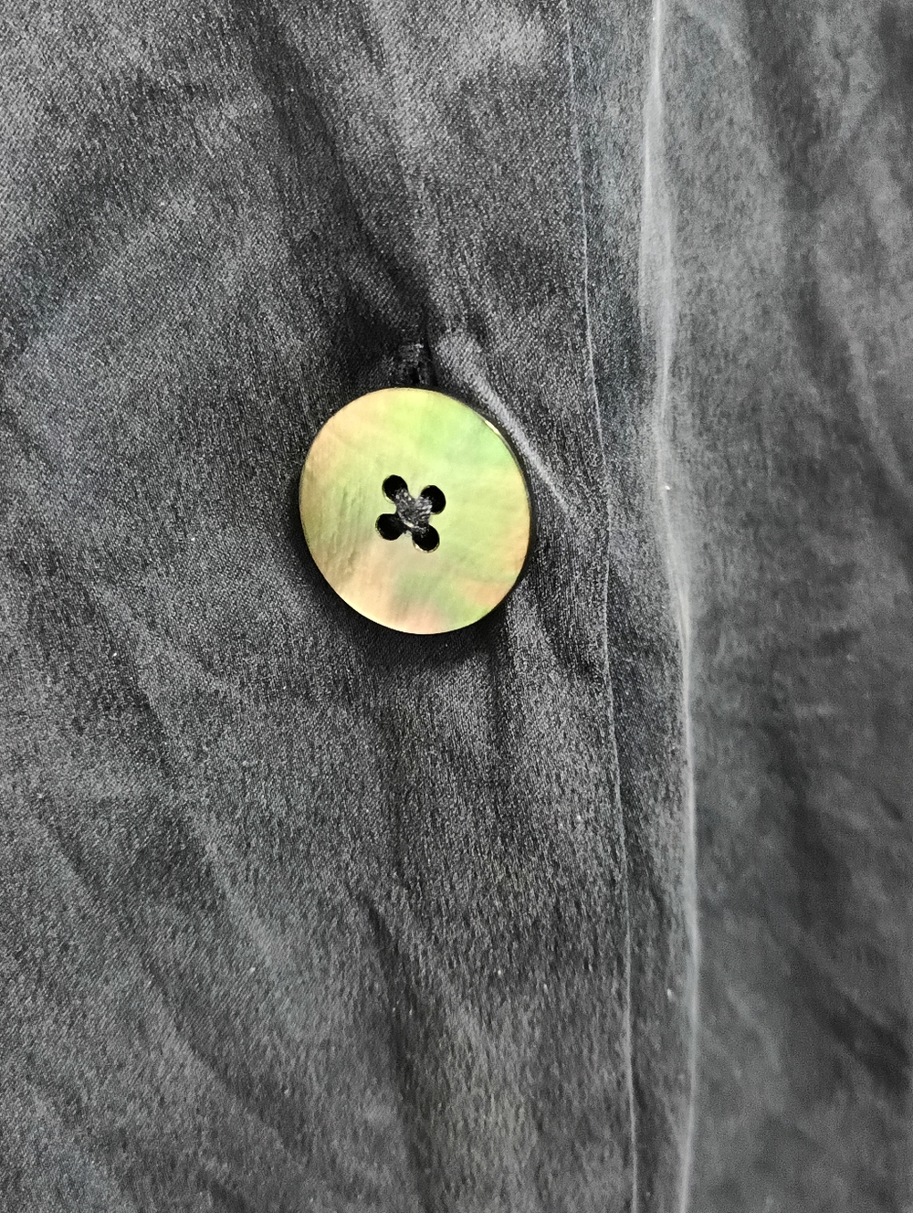 Quince Navy Button-Front Women's Shirt - Picture 2 of 4